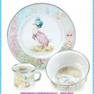 3-Piece Beatrix Potter Enamelware Dish Set - Jemima Puddle-Duck