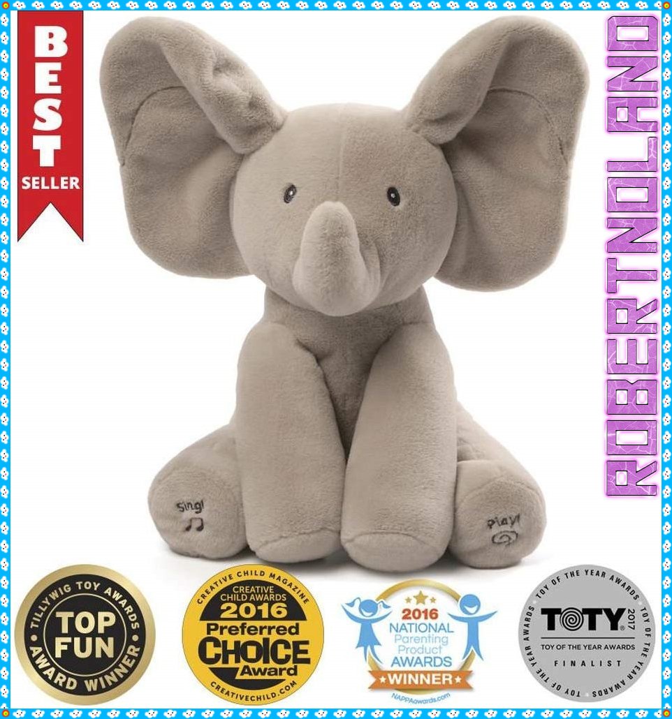 Gund, Animated Flappy The Elephant Talking and Singing Plush