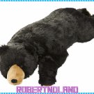 Black Bear Huggable Body Pillow - Black