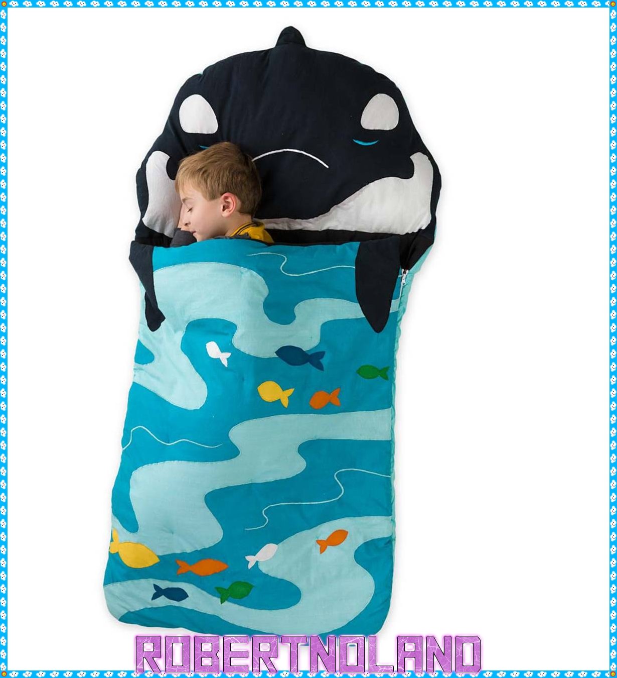 Whale Sleeping Bag with Carrying Strap