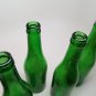 4 VINTAGE Green Soda Bottles