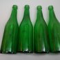 4 VINTAGE Green Soda Bottles