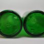 4 VINTAGE Green Soda Bottles