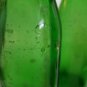 4 VINTAGE Green Soda Bottles