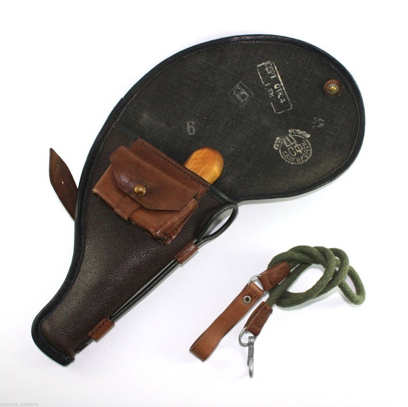 Original Soviet M1985 Nagant revolver belt holster with accessories Marked