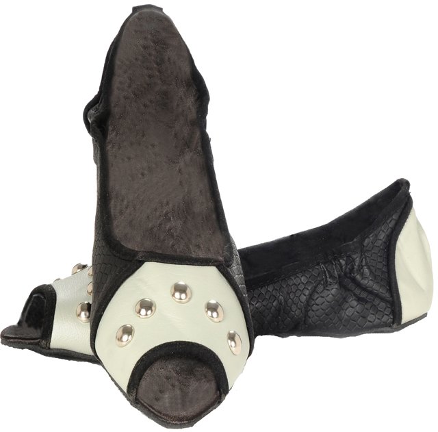 Ballet Loafers Flat Shoes MODERN MOD Black Gray Foldable