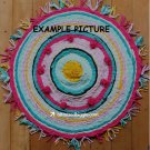 Handwoven Hula Hoop Rug or wall Hanging
