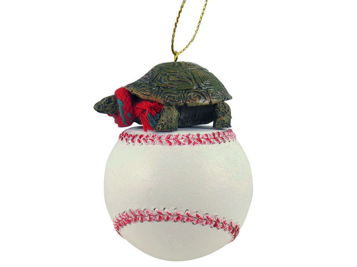 Turtle Baseball Ornament