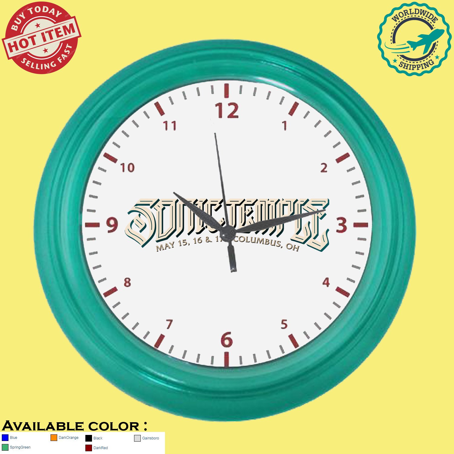 SONIC TEMPLE ART & MUSIC FESTIVAL Concert Album Wall Clocks
