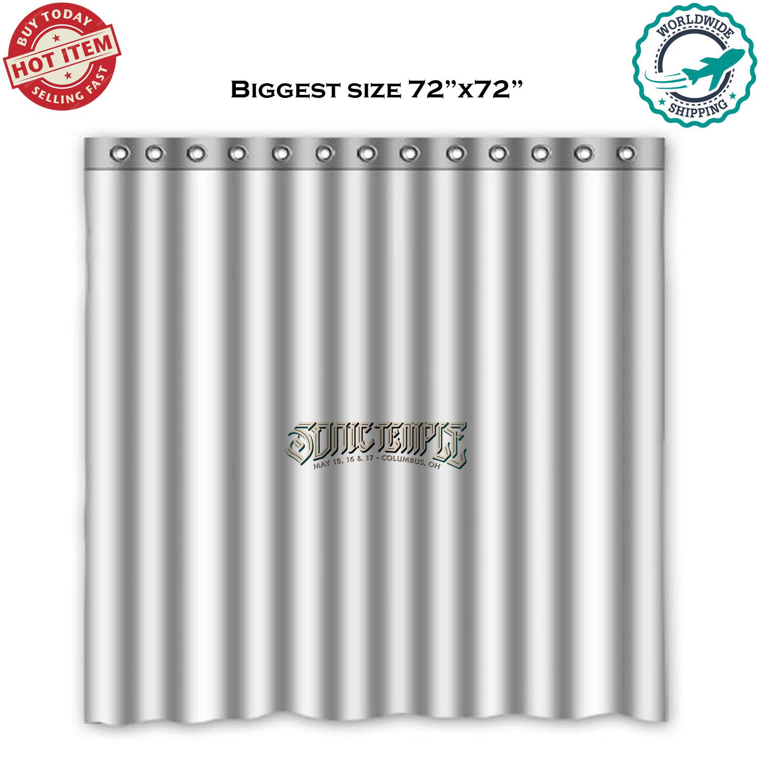 SONIC TEMPLE ART & MUSIC FESTIVAL Concert Album Shower Curtain