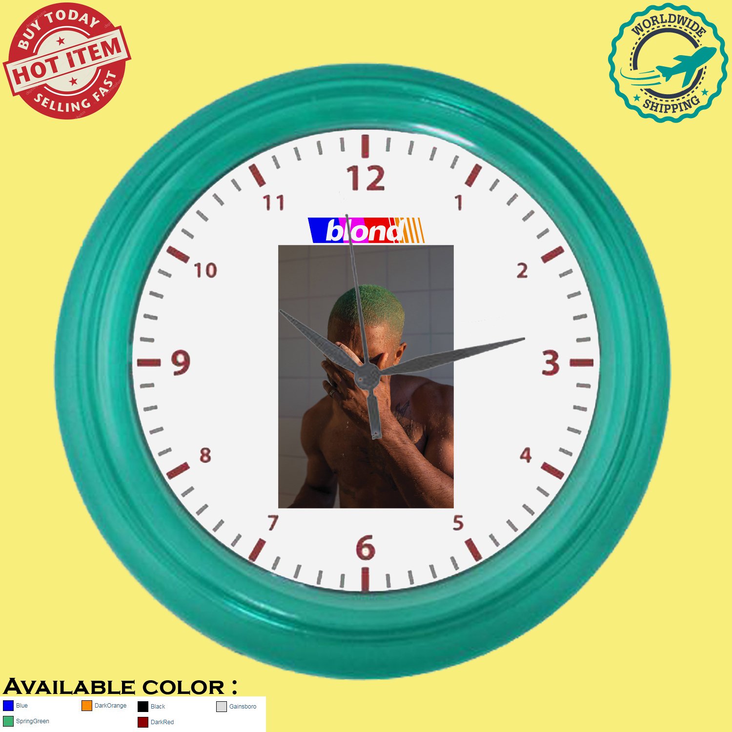 1 FRANK OCEAN  BLOND Tour Concert Album Wall Clocks