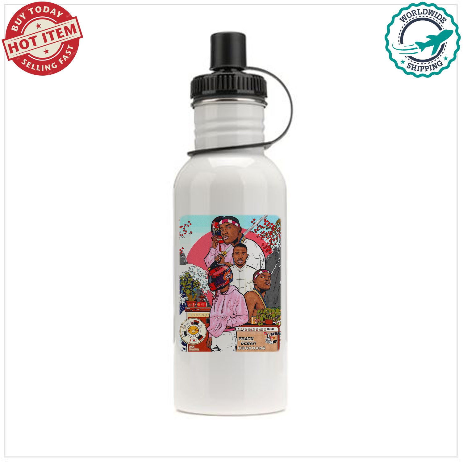 4 FRANK OCEAN  BLOND Tour Concert Album Sports School Bottle