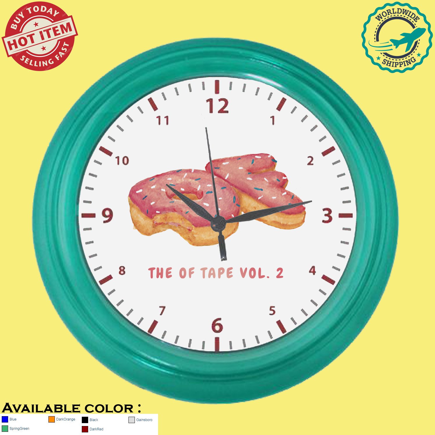 1 ODD FUTURE THE OF TAPE VOL.2 Tour Concert Album Wall Clocks