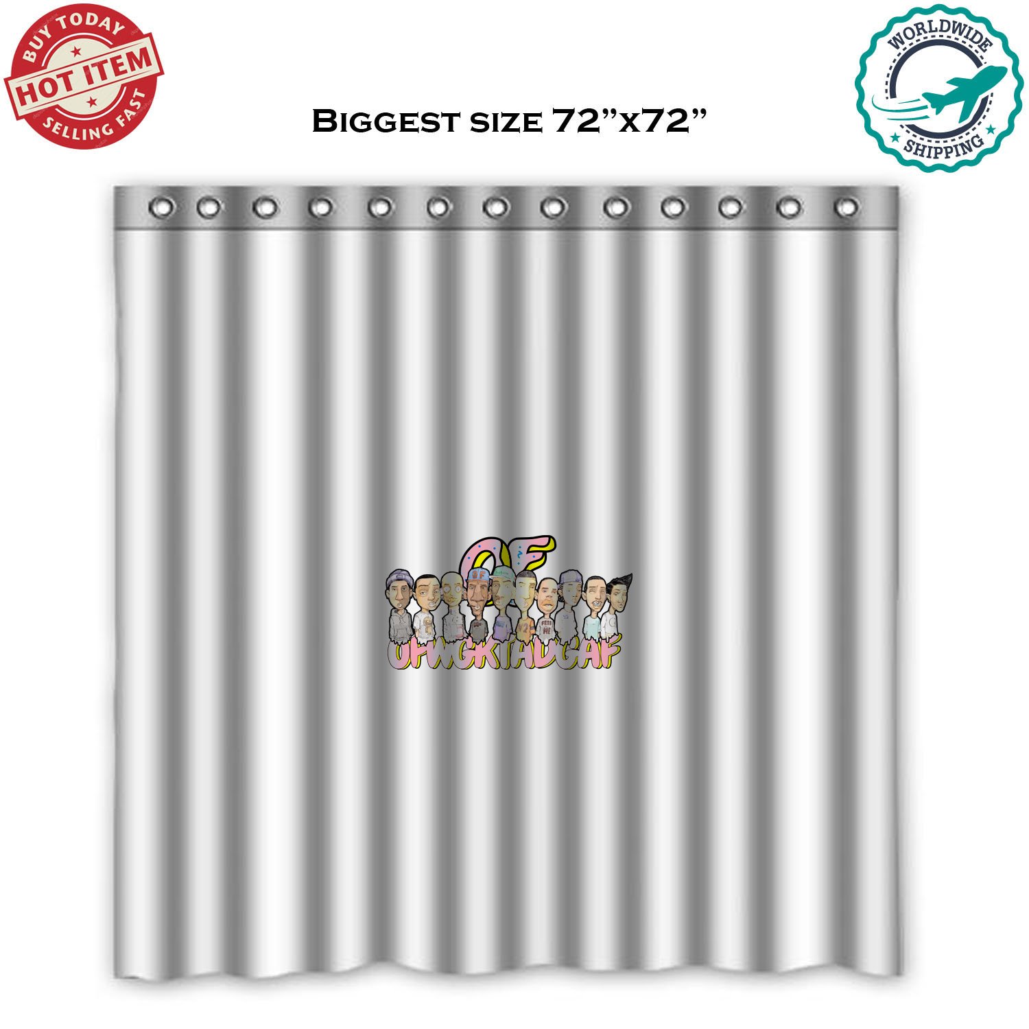 5 ODD FUTURE THE OF TAPE VOL.2 Tour Concert Album Shower Curtain