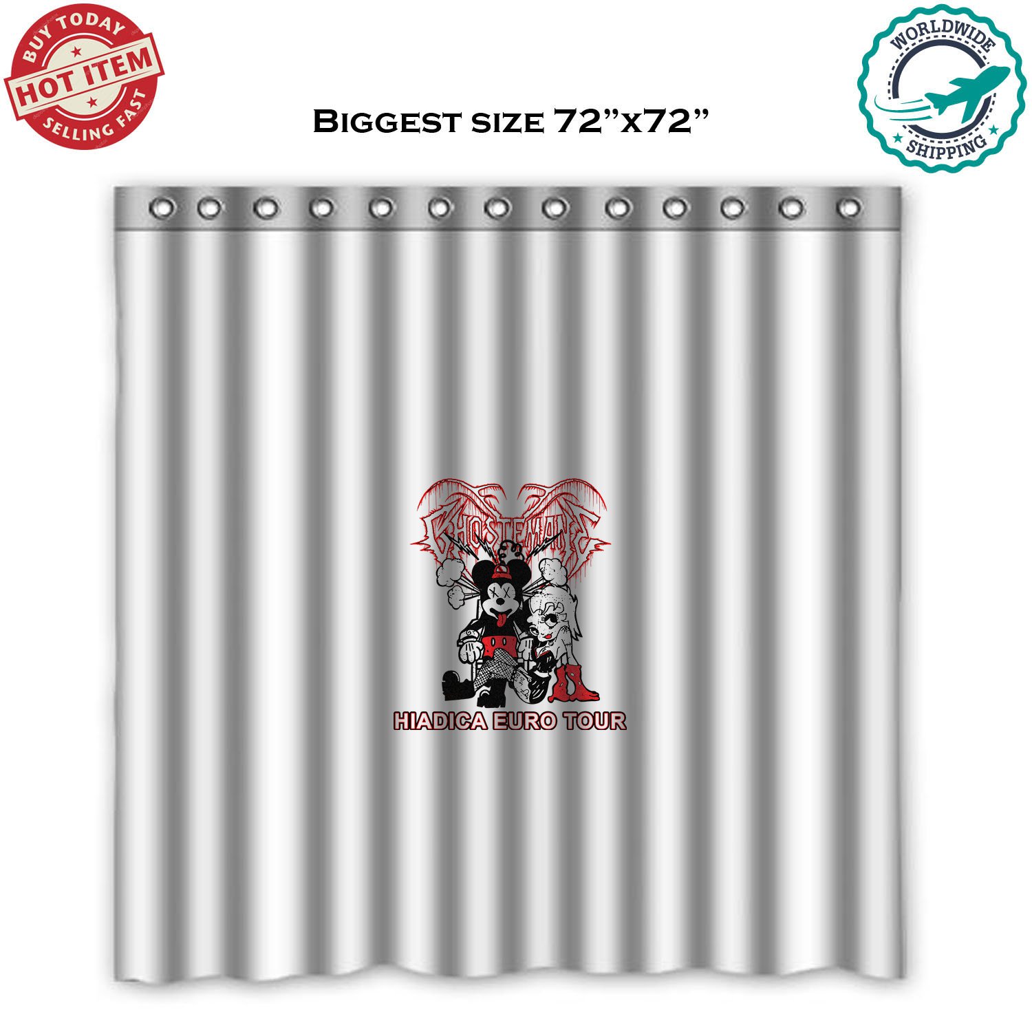 GHOSTEMANE HIADICA EURO TOUR Concert Album Shower Curtain