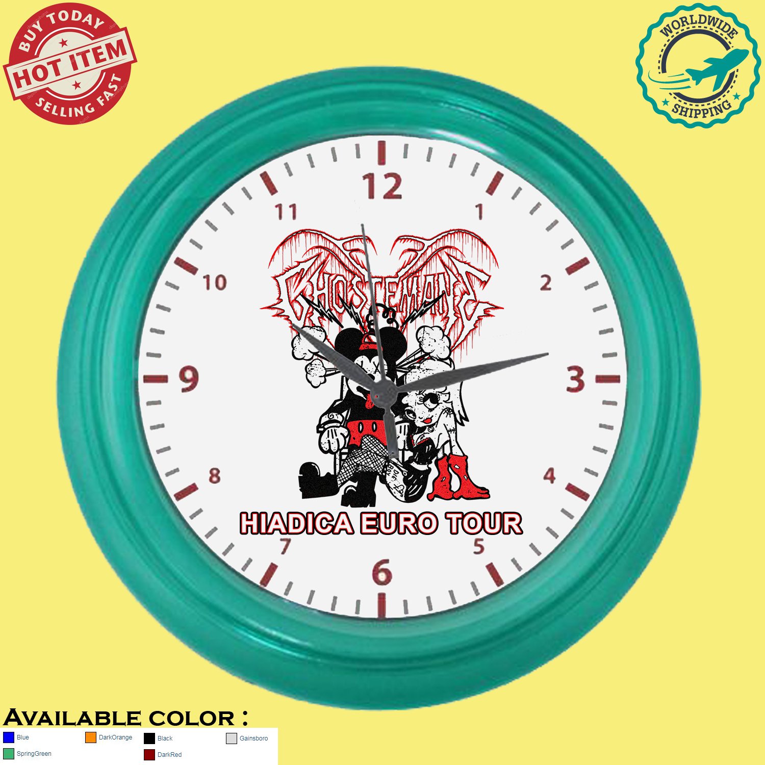 GHOSTEMANE HIADICA EURO TOUR Concert Album Wall Clocks