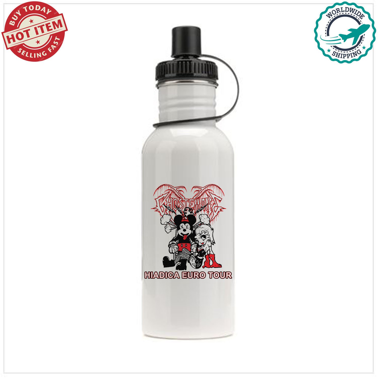 GHOSTEMANE HIADICA EURO TOUR Concert Album Sports School Bottle