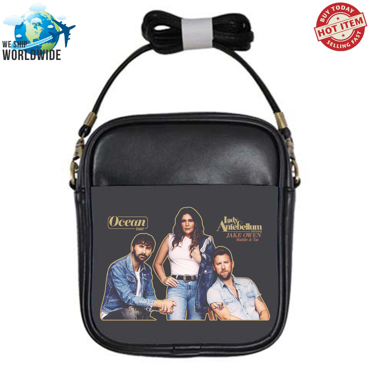 LADY ANTEBELLUM, JAKE OWEN, MADDIE & TAE OCEAN TOUR Concert Album sling bags