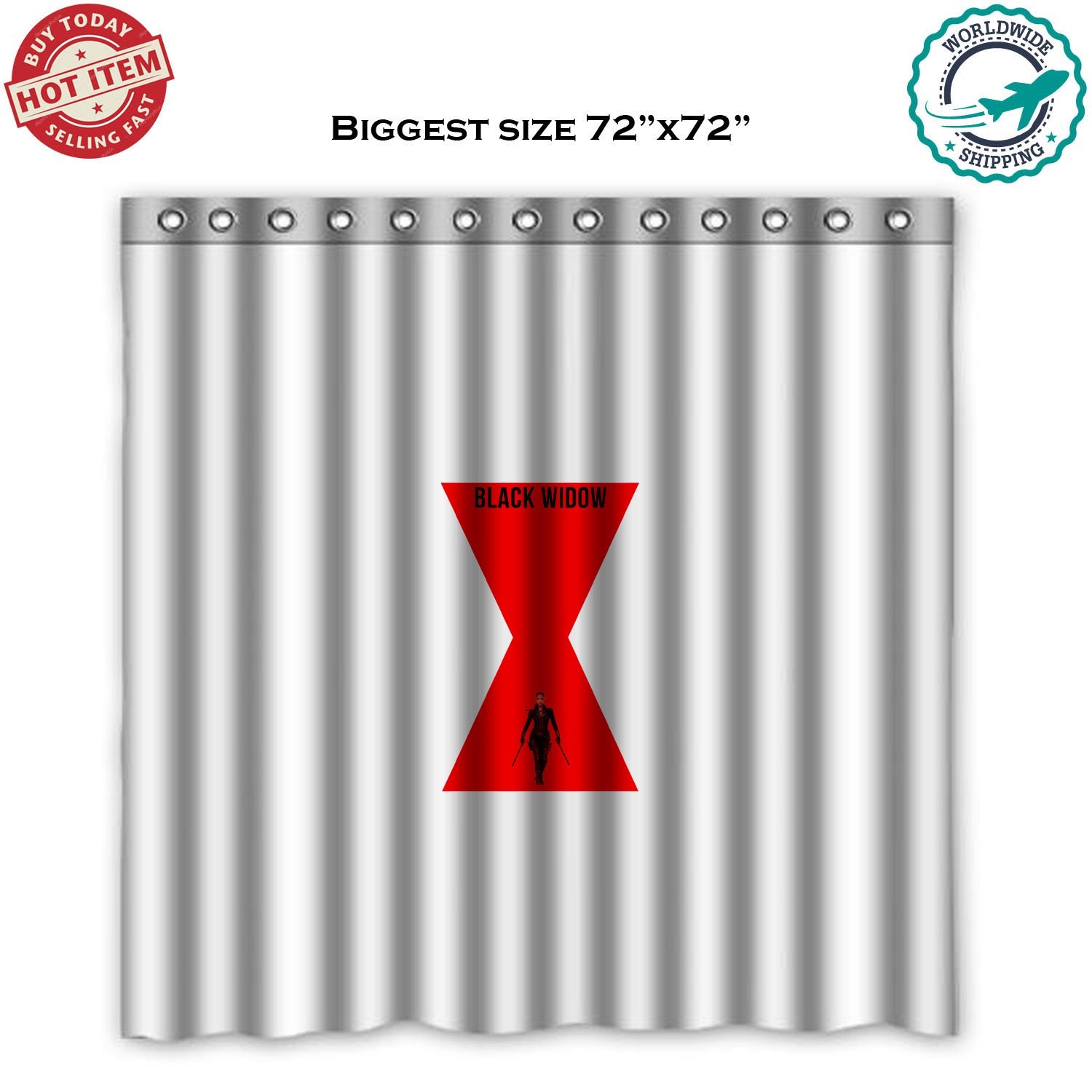 1 BLACK WIDOW Concert Album Shower Curtain