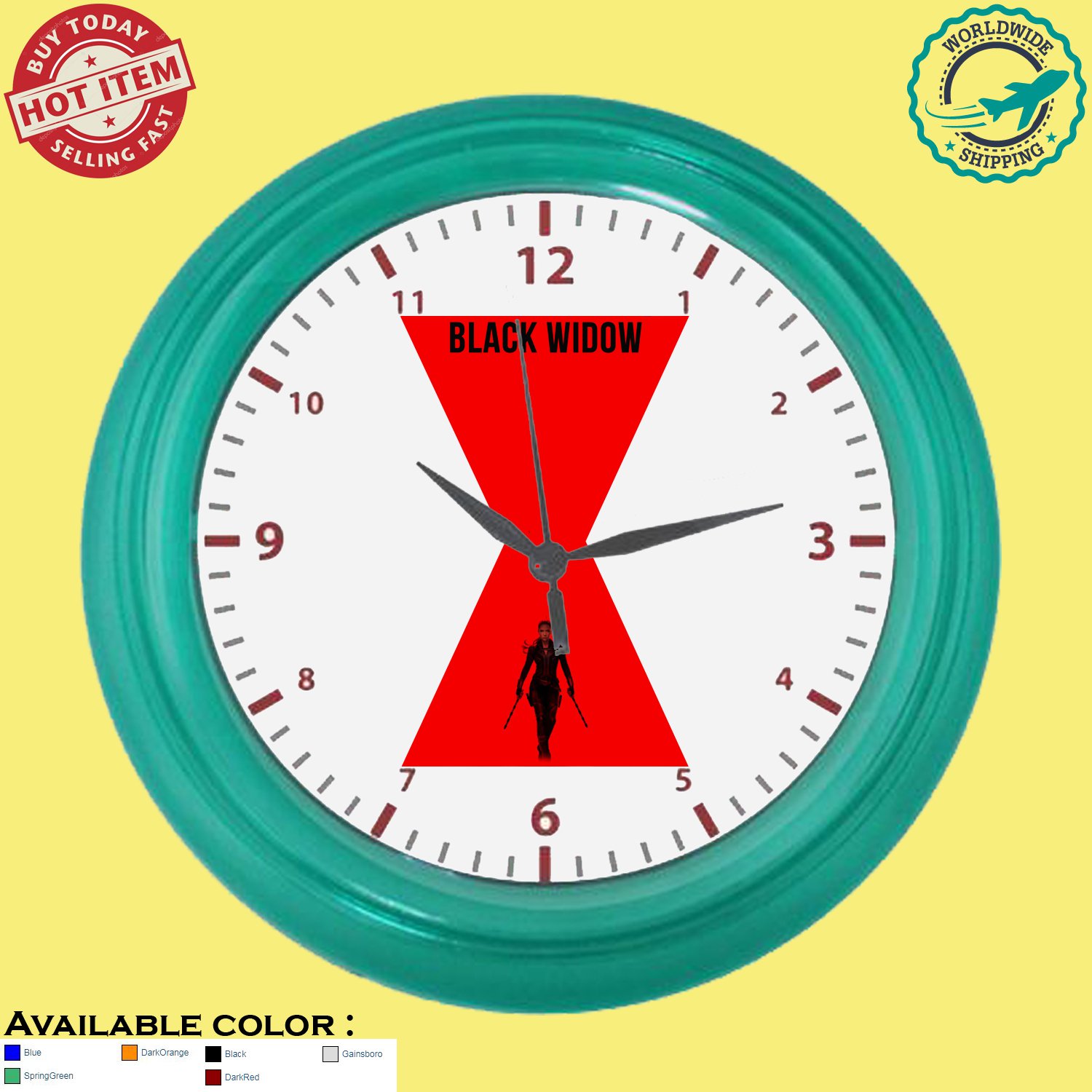 1 BLACK WIDOW Concert Album Wall Clocks