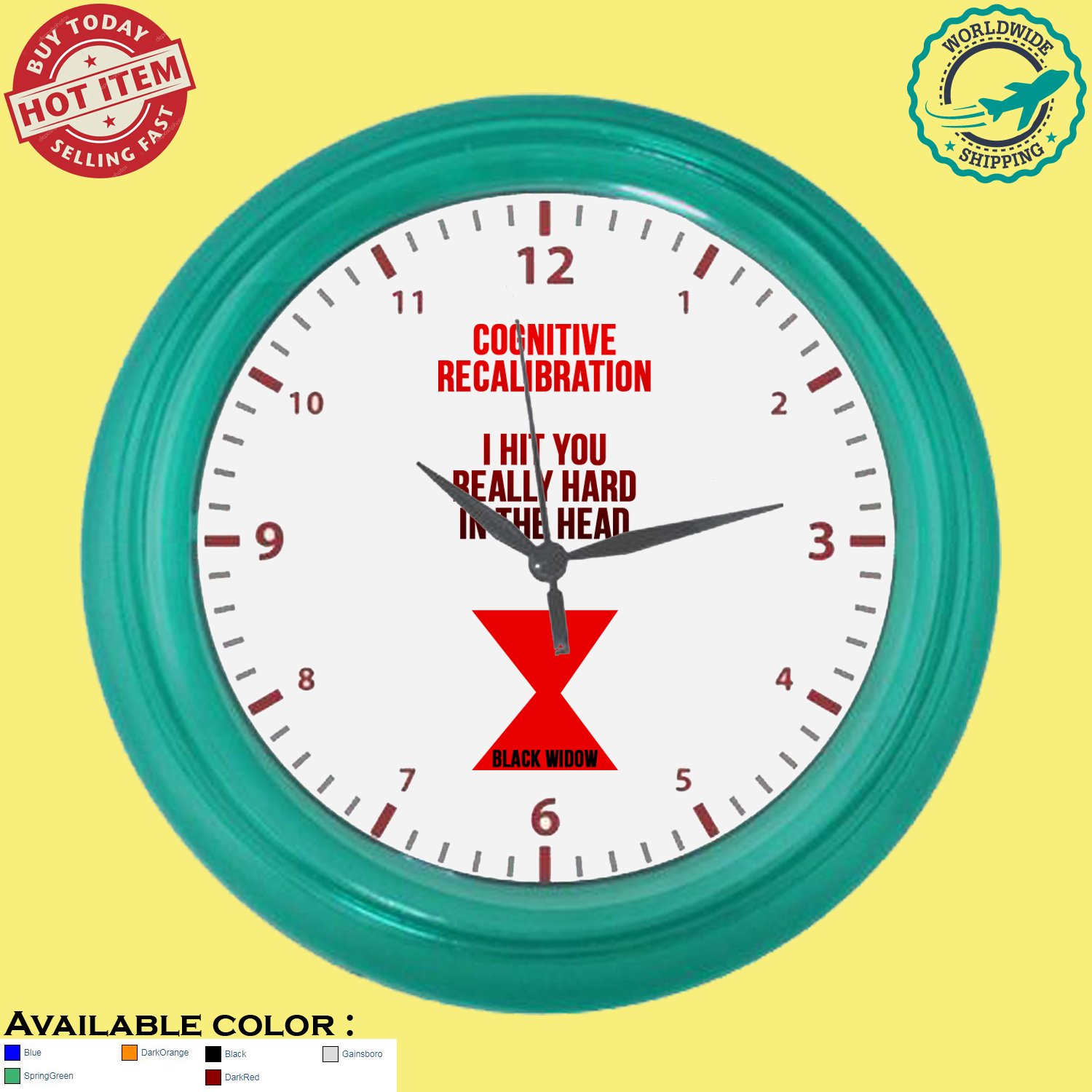 4 BLACK WIDOW Concert Album Wall Clocks