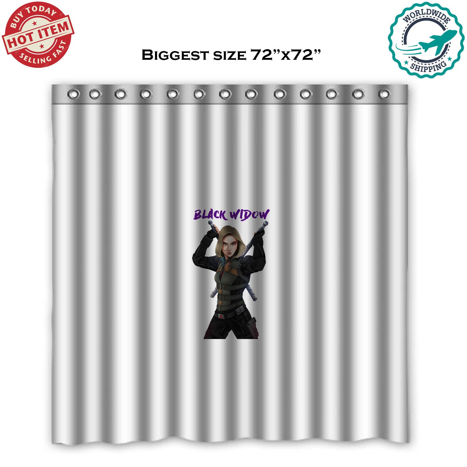5 BLACK WIDOW Concert Album Shower Curtain