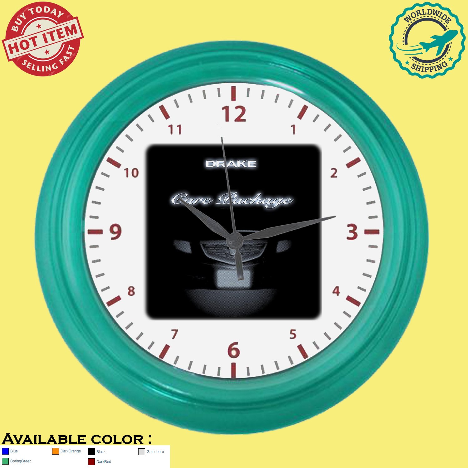 1 DRAKE CARE PACKAGE Concert Album Wall Clocks