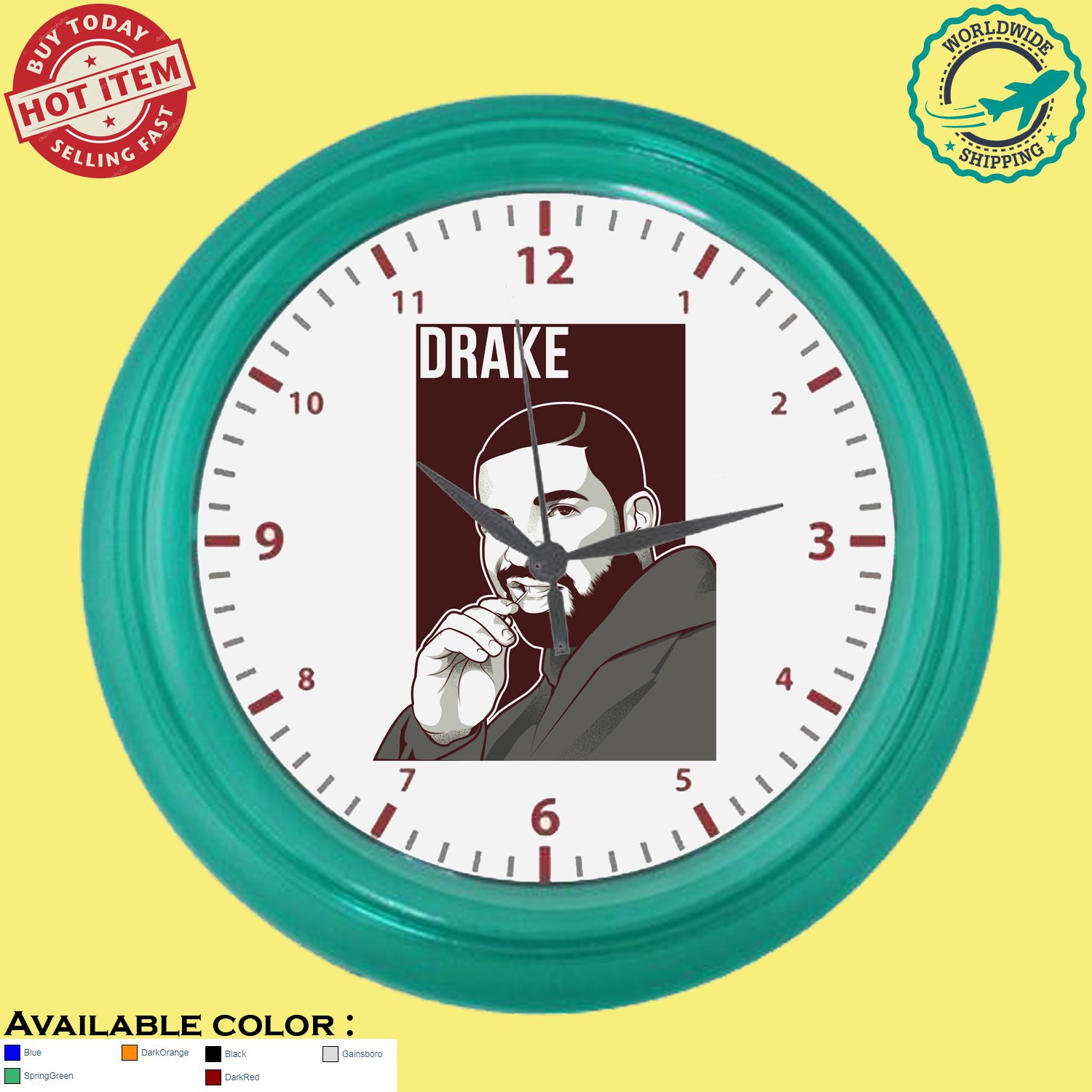 5 DRAKE CARE PACKAGE Concert Album Wall Clocks