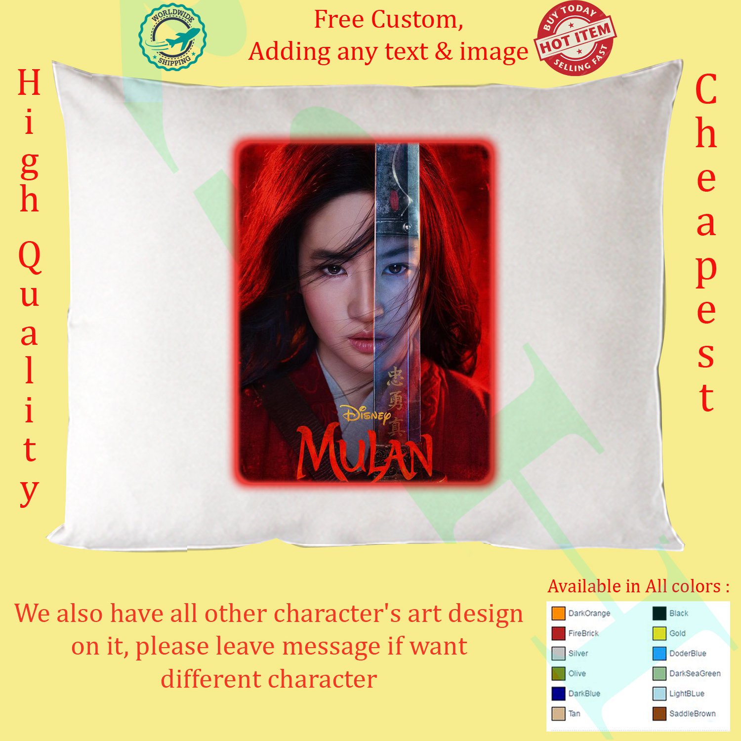 1 MULAN Concert Album Pillow Cases