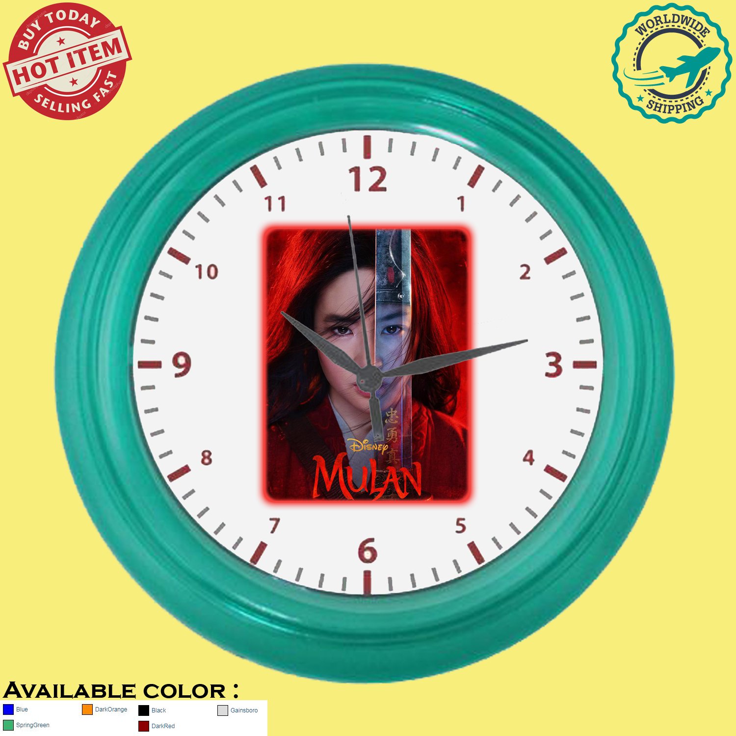 1 MULAN Concert Album Wall Clocks