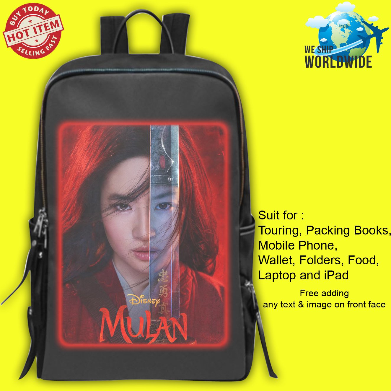 1 MULAN Concert Album Backpack Bags