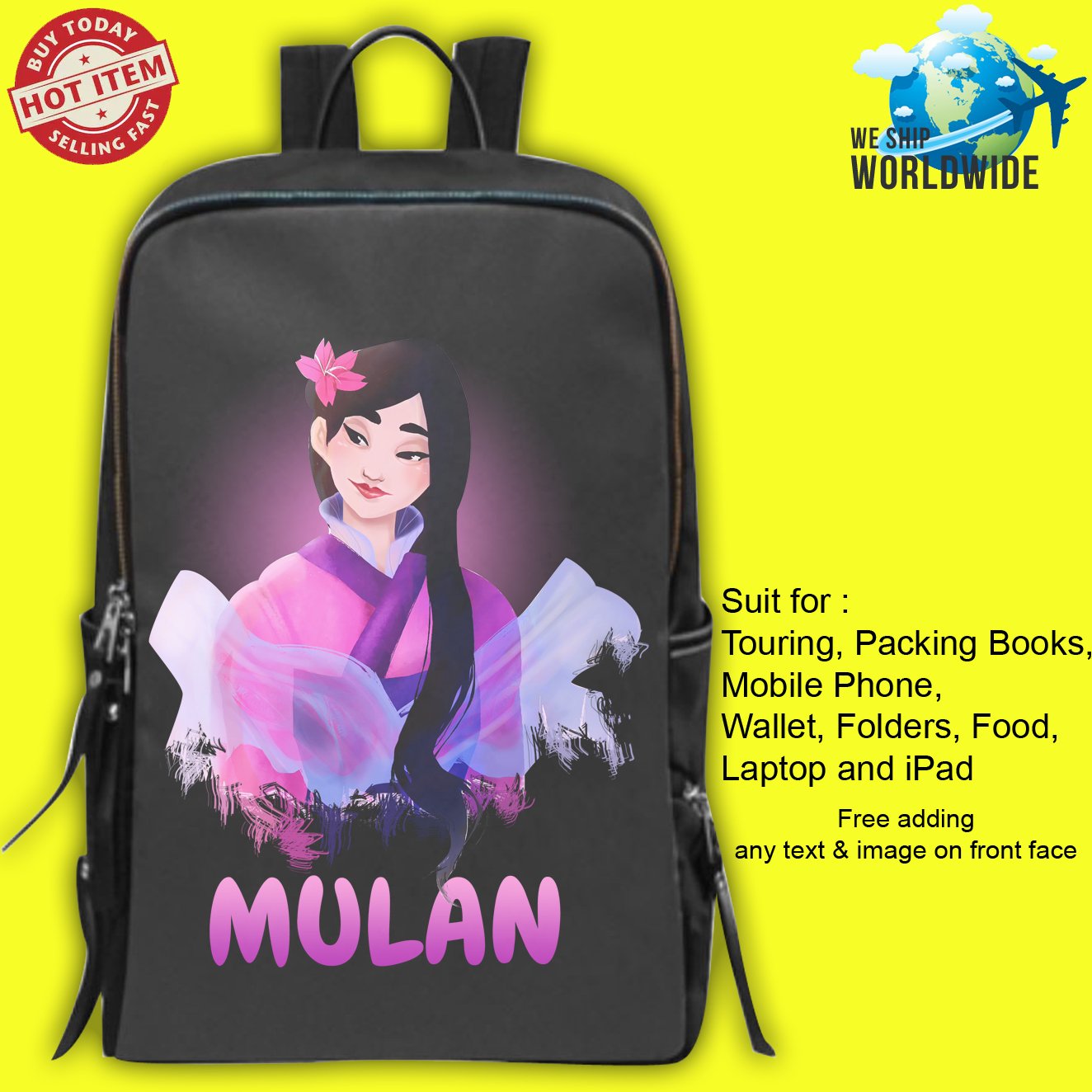 3 MULAN Concert Album Backpack Bags