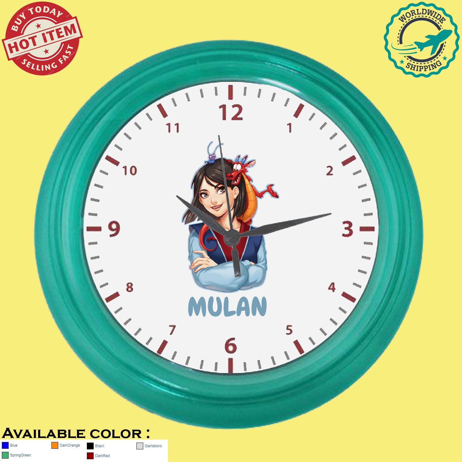 4 MULAN Concert Album Wall Clocks