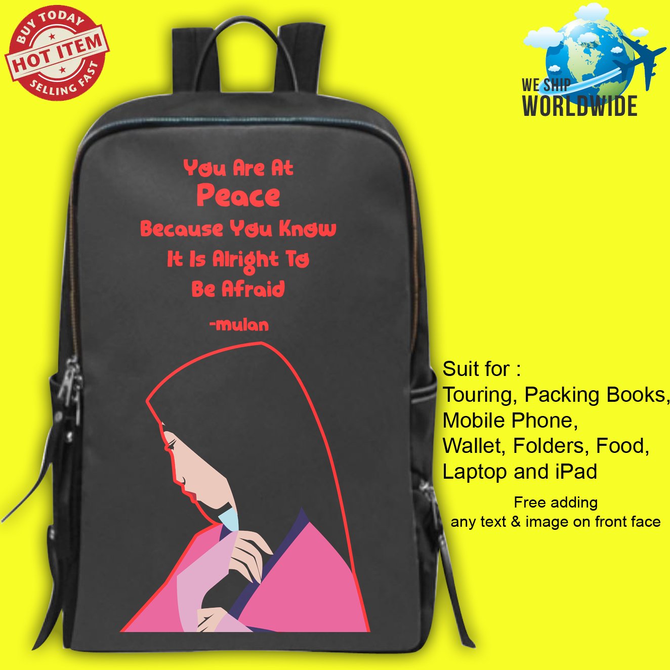 5 MULAN Concert Album Backpack Bags