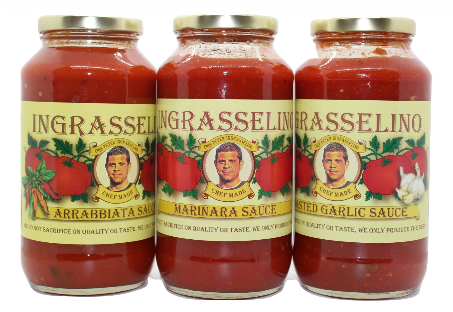 Roasted Garlic, Marinara, & Arrabbiata sauces combo 3 pack