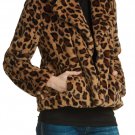 Leopard Jacket Faux Fur - Size Medium