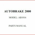 Roper Whitney Autobrake AB1016O Operation & Parts book