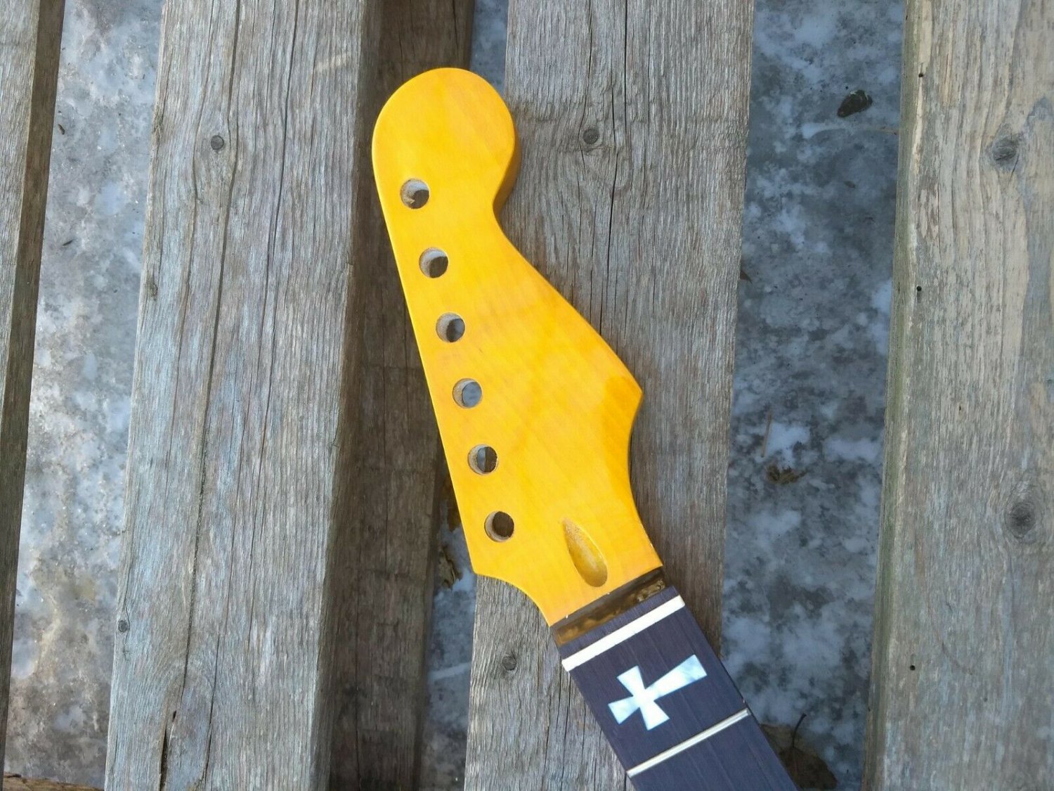 CELTIC CROSS ST GUITAR NECK MAPLE Steel FRETS FITS OEM SPECS GUITAR NECK PROJECT