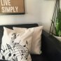 handmade black and white MUSICAL notes pattern cushion cover pillowcase