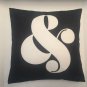 handmade ampersand cotton polyester cotton polyester cushion cover
