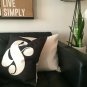 handmade ampersand cotton polyester cotton polyester cushion cover