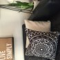 handmade black and white geometric circle print cushion cover pillowcase