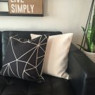 geometric pattern black and white cushion cover