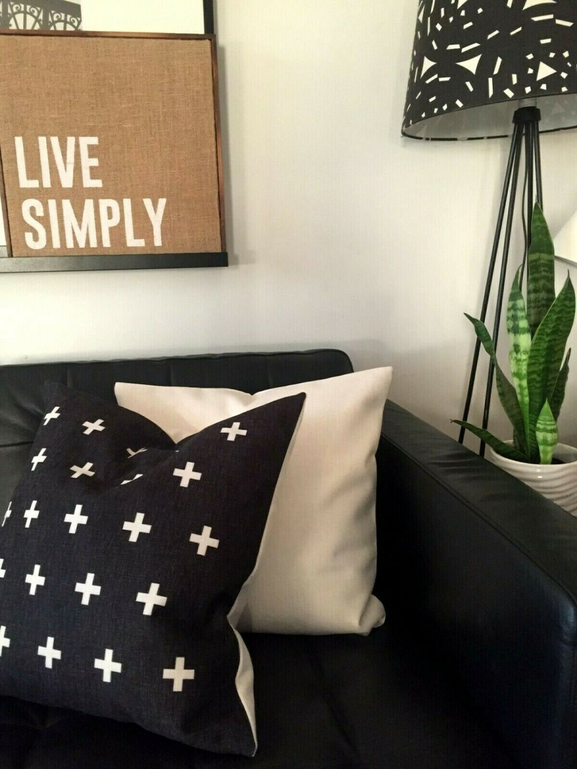 handmade artistic CROSS pattern cotton and polyester cushion cover