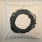 handmade black and white circle cotton polyester cushion cover pillowcase