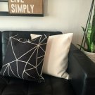 handmade geometric pattern black and white cushion cover pillow case covers