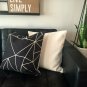handmade geometric pattern black and white cushion cover pillow case covers