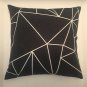 handmade geometric pattern black and white cushion cover pillow case covers