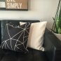handmade geometric pattern black and white cushion cover pillow case covers
