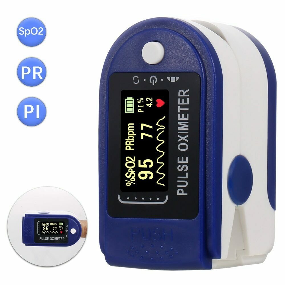 Fingertip Pulse Oximeter Blood Pressure Oximetry Heart Rate Monitor SpO2